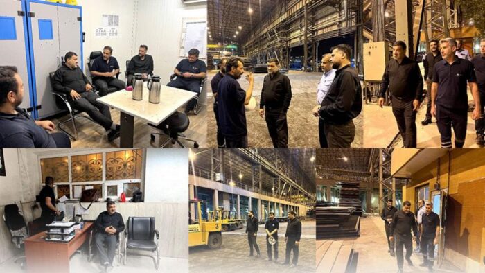 بازدید شبانه مدیرعامل شرکت فولاد اکسین خوزستان از نواحی مختلف کارخانه