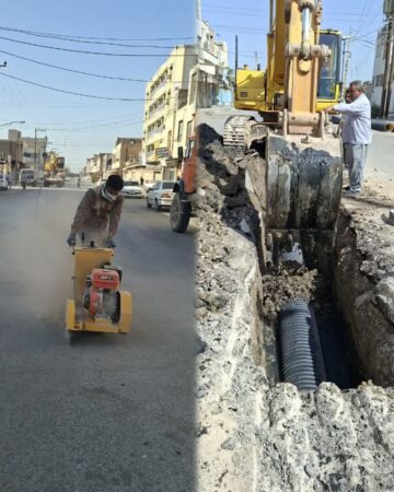 اصلاح خطوط فاضلاب در منطقه ۲بهره برداری فاضلاب