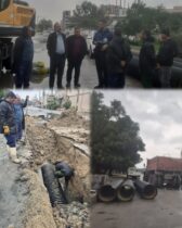 اصلاح و بازسازی ۳۰ متر از لوله ۶۰۰ میلی‌متری شبکه فاضلاب کوی نیرو منازل بیمه
