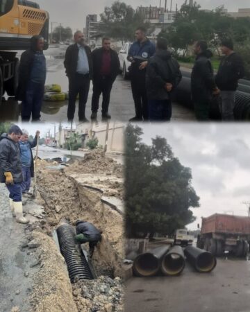 اصلاح و بازسازی ۳۰ متر از لوله ۶۰۰ میلی‌متری شبکه فاضلاب کوی نیرو منازل بیمه