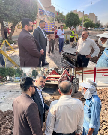 بازدید عبیداوی از پروژه اصلاح خط فاضلاب در راستای کمک به دفع آب‌های سطحی
