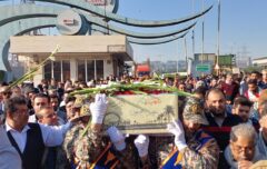 پیکر مطهر شهید گمنام در فولاد اکسین خوزستان تشییع و به خاک سپرده شد