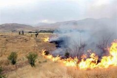 آتش سوزی وسیع توابع شهرستان بهمئی توسط نفت وگاز آغاجاری مهار گردید