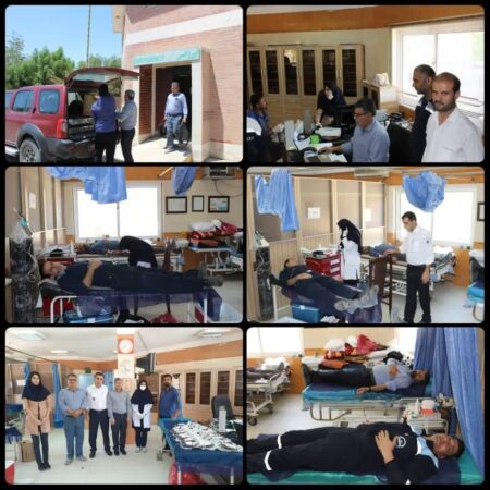 اهدای خون توسط پرسنل شرکت پتروشیمی خوزستان