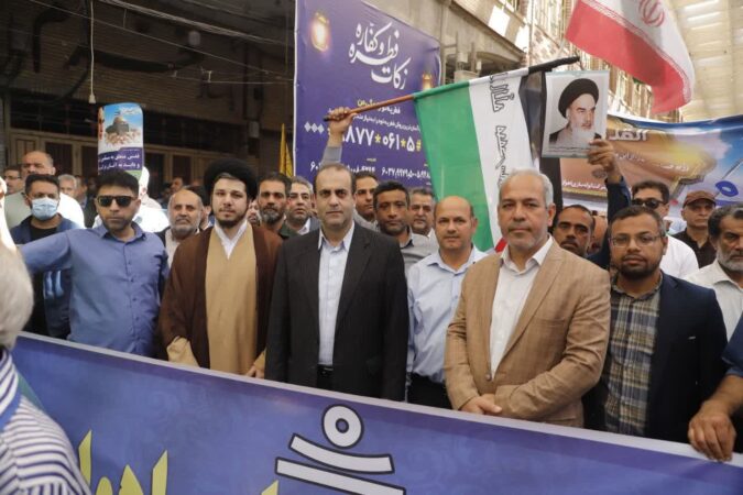 قدردانی فرمانده پایگاه مقاومت بسیج شرکت لوله سازی اهواز از حضور باشکوه مردم خوزستان در راهپیمایی روز قدس