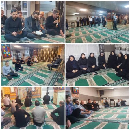 برگزاری مراسم سوگواری حضرت سیدالشهداء«ع» در شرکت آبفا اهواز