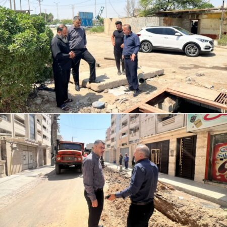 بازدید مدیرعامل شرکت آبفا اهواز از پروژه های فاضلاب بازدید مدیرعامل شرکت آبفا اهواز از پروژه های فاضلاب