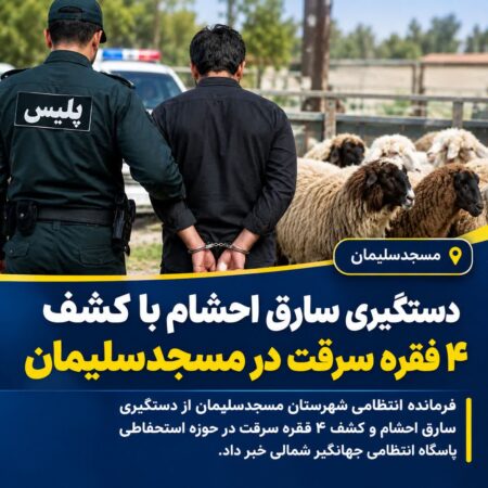 دستگیری سارق احشام در مسجدسلیمان
