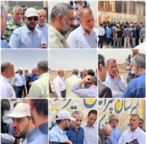 بازدید مسئولان از تصفیه‌خانه‌ی گلستان و تصفیه‌خانه‌ی شهدای کوت عبدالله و پروژ‌‌ه‌های منطقه اسلام آباد در شهرستان کارون