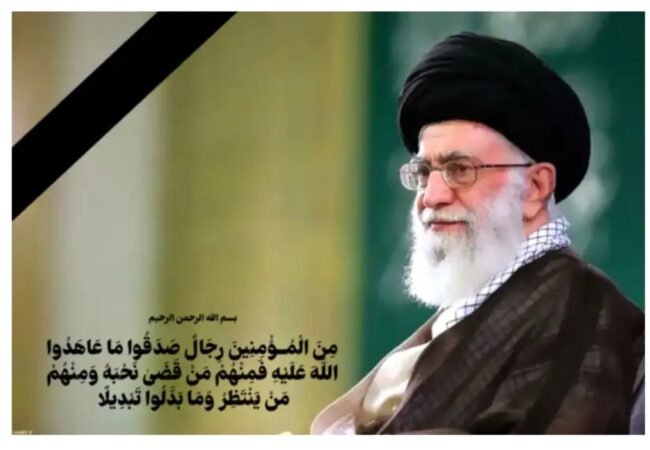 رهبر معظم انقلاب اسلامی ایران به شهادت رسیدند