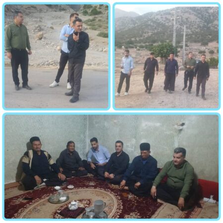 بازدید بخشدار چلو از روستای للر بزرگ و بررسی مطالبات مردم