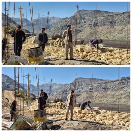 بازدید فرماندار اندیکا از روند احداث مدرسه حافظ در روستای حسنعلی دره فرح