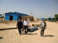 بازدید مدیرعامل سازمان آب و برق خوزستان از پروژه توسعه و تکمیل تصفیه‌خانه آب دارخوین