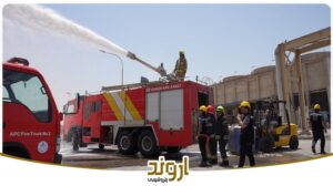 مانور عملیات آب رسانی به ماشین های آتش نشانی در زمان قطع منابع آب از شرکت تامین کننده تیرماه ۱۴۰۴
