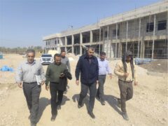 بازدید مهندس عبیداوی از روند اجرای شبکه توزیع آب موزه دفاع مقدس خوزستان