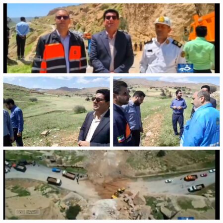 مدیرکل بحران و راهداری خوزستان در اندیکا؛ پیگیری وضعیت مسیر مسدود و مزارع آسیب‌دیده
